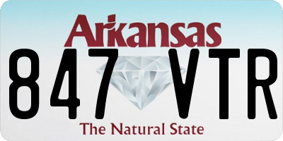 AR license plate 847VTR