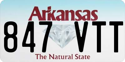 AR license plate 847VTT