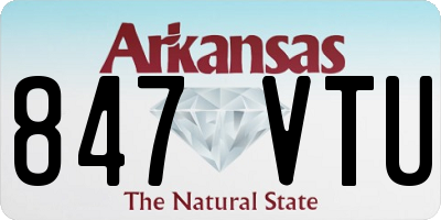 AR license plate 847VTU