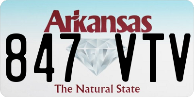 AR license plate 847VTV