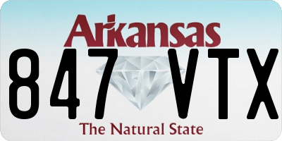 AR license plate 847VTX