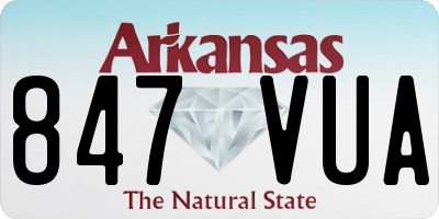 AR license plate 847VUA