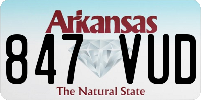 AR license plate 847VUD
