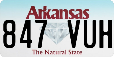 AR license plate 847VUH