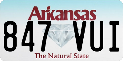 AR license plate 847VUI