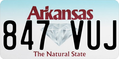 AR license plate 847VUJ