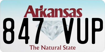 AR license plate 847VUP