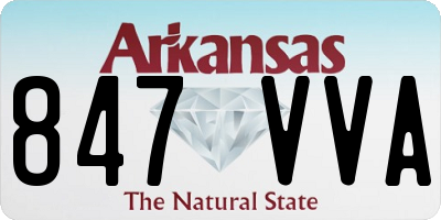AR license plate 847VVA