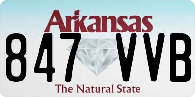 AR license plate 847VVB