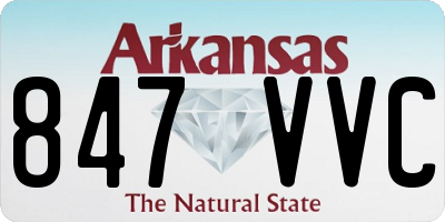 AR license plate 847VVC