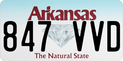 AR license plate 847VVD