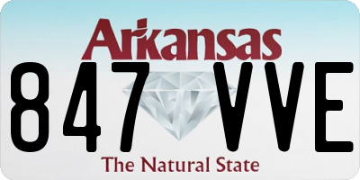 AR license plate 847VVE