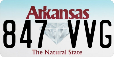 AR license plate 847VVG