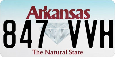 AR license plate 847VVH