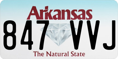 AR license plate 847VVJ