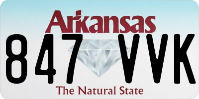 AR license plate 847VVK