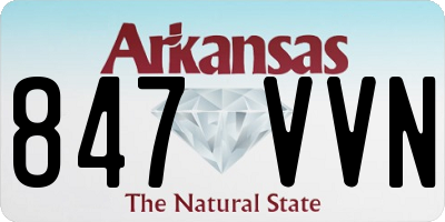 AR license plate 847VVN