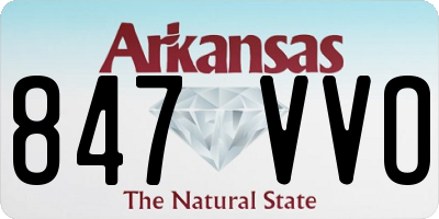 AR license plate 847VVO