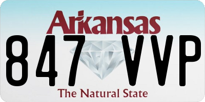 AR license plate 847VVP