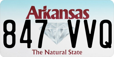 AR license plate 847VVQ