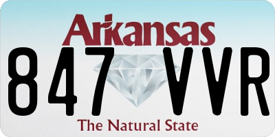 AR license plate 847VVR
