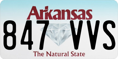 AR license plate 847VVS