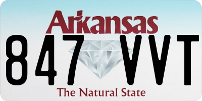 AR license plate 847VVT