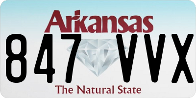 AR license plate 847VVX