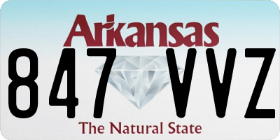 AR license plate 847VVZ