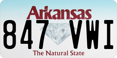 AR license plate 847VWI