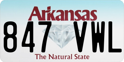 AR license plate 847VWL