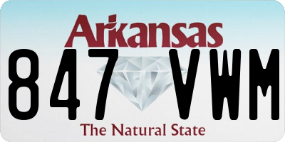 AR license plate 847VWM