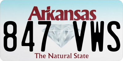 AR license plate 847VWS