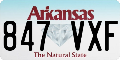 AR license plate 847VXF
