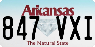 AR license plate 847VXI