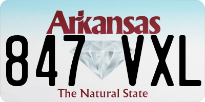 AR license plate 847VXL