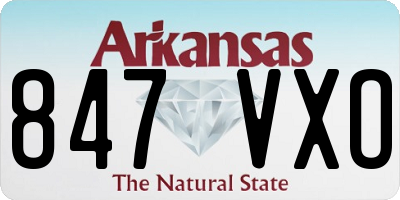 AR license plate 847VXO