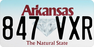 AR license plate 847VXR