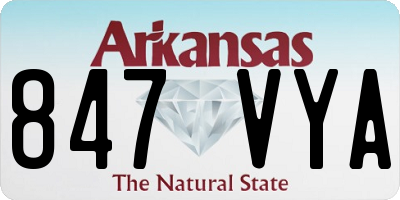 AR license plate 847VYA