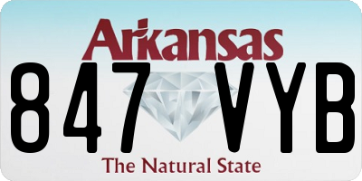 AR license plate 847VYB