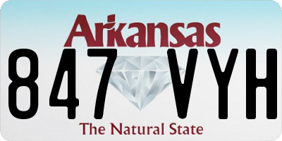 AR license plate 847VYH