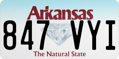 AR license plate 847VYI