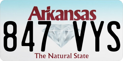 AR license plate 847VYS