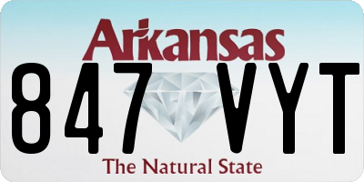 AR license plate 847VYT