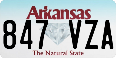 AR license plate 847VZA