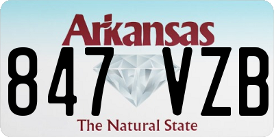 AR license plate 847VZB