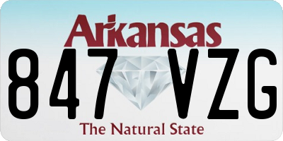 AR license plate 847VZG