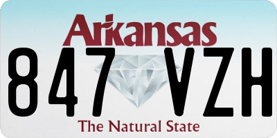 AR license plate 847VZH