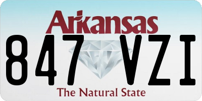 AR license plate 847VZI