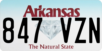 AR license plate 847VZN